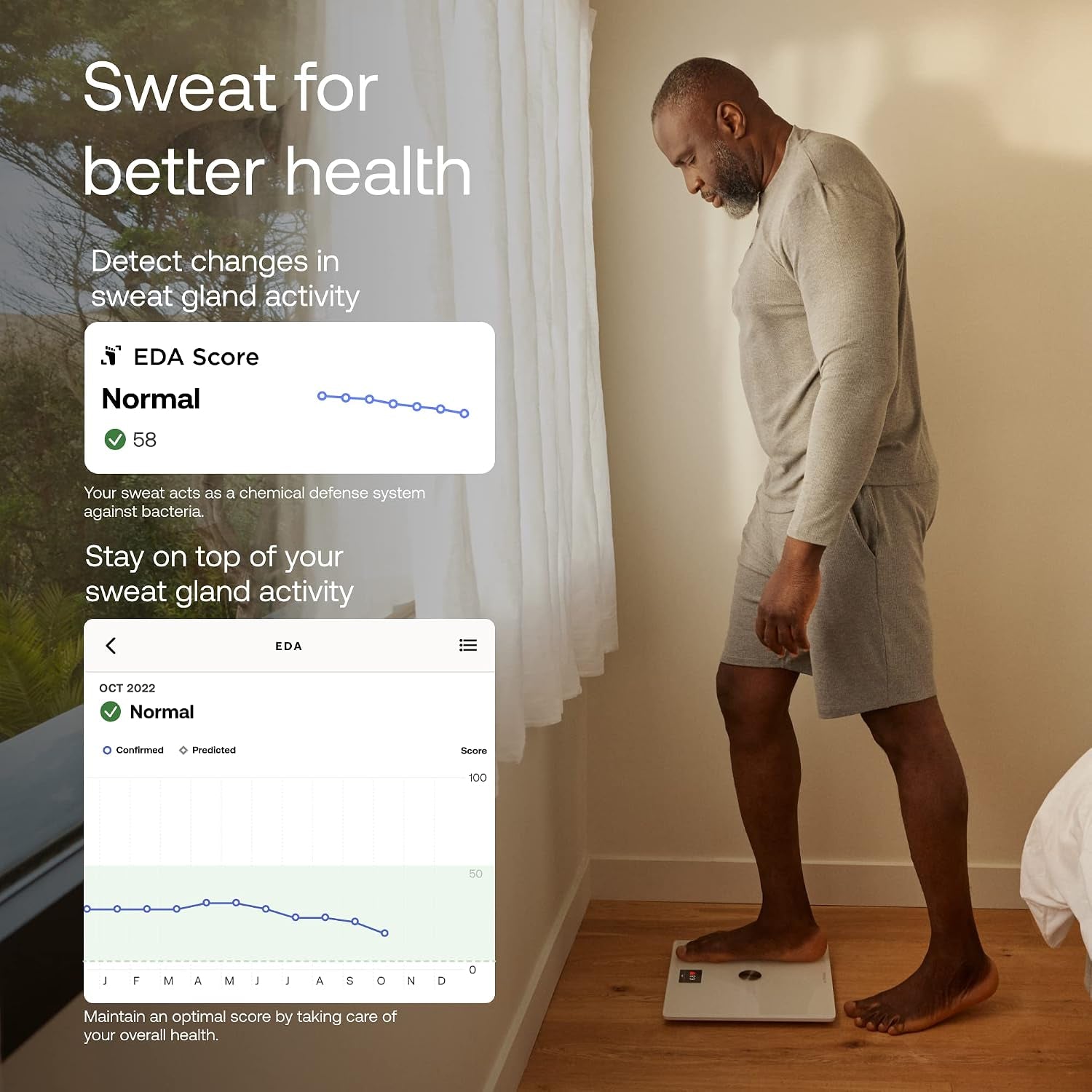 WITHINGS Body Comp WLAN Smart Scales with Full Body Analysis Including Fat Content, Muscle Mass, Bone Density, Visceral Fat, Digital Personal Scales/Body Fat Scales with Bluetooth