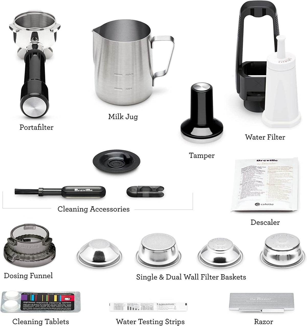 Breville BES880BTR Barista Touch Espresso Machine, Black Truffle