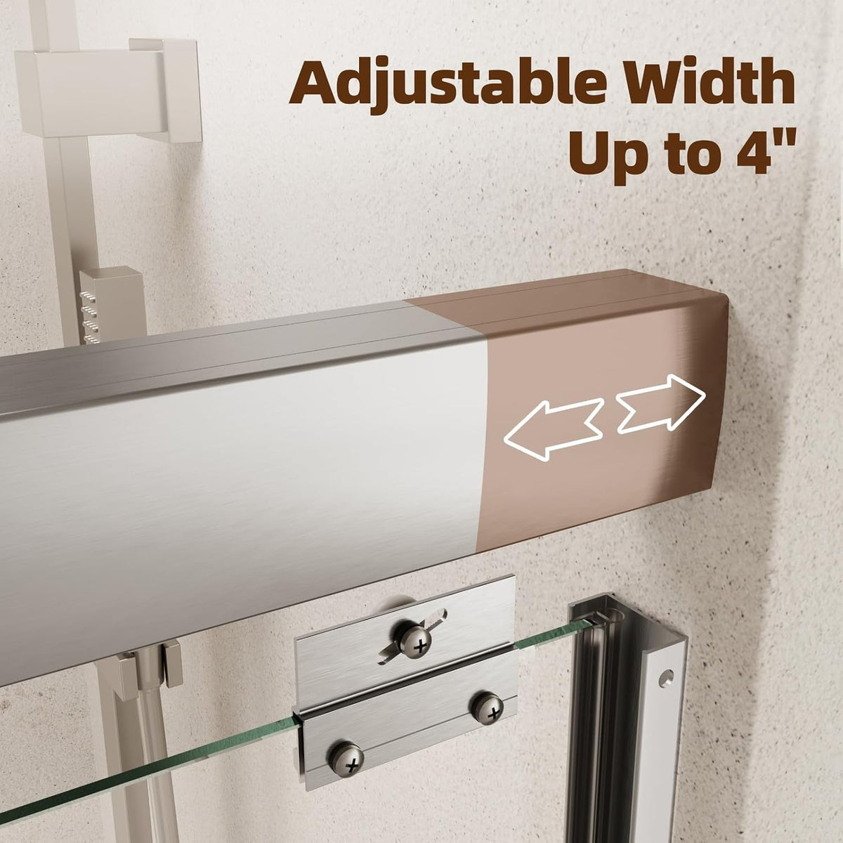 Double Sliding Shower Door 56-60" W X 72" H,Brush Nickel