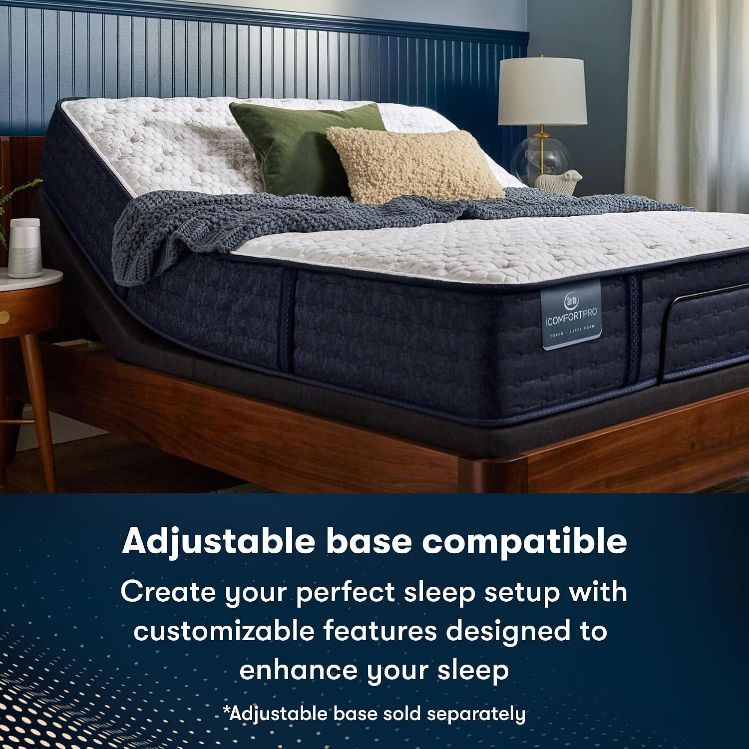 Icomfortpro - Chelsea 12" Medium Cal King Latex Foam Mattress