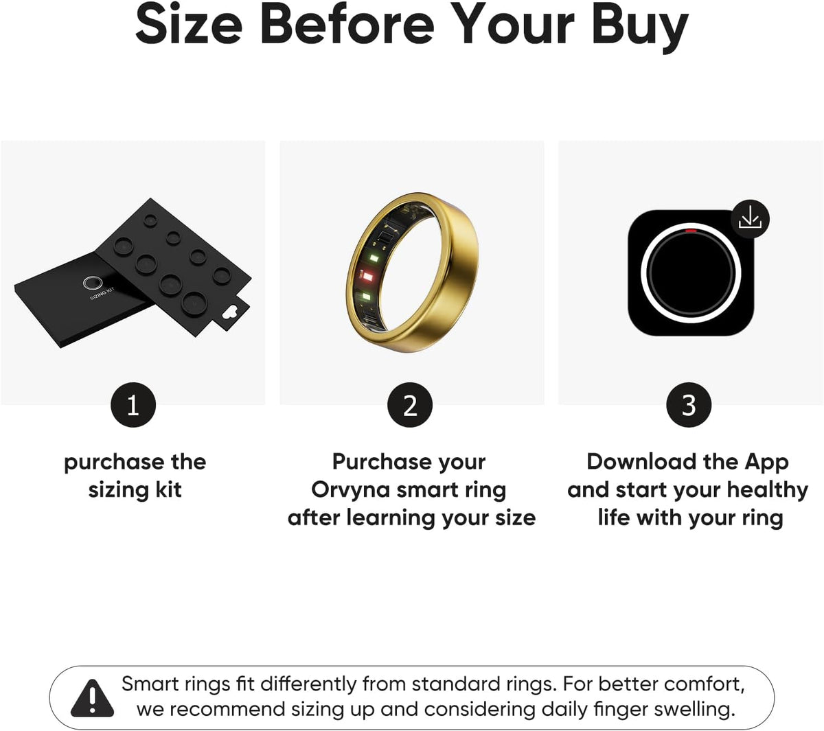 Titanium Smart Ring for Women & Men – Ultra-Light (2.7–3.2G), 4–6 Days Battery, 500Mah Case for 3 Recharges, Health & Fitness Tracker (Gold 9)