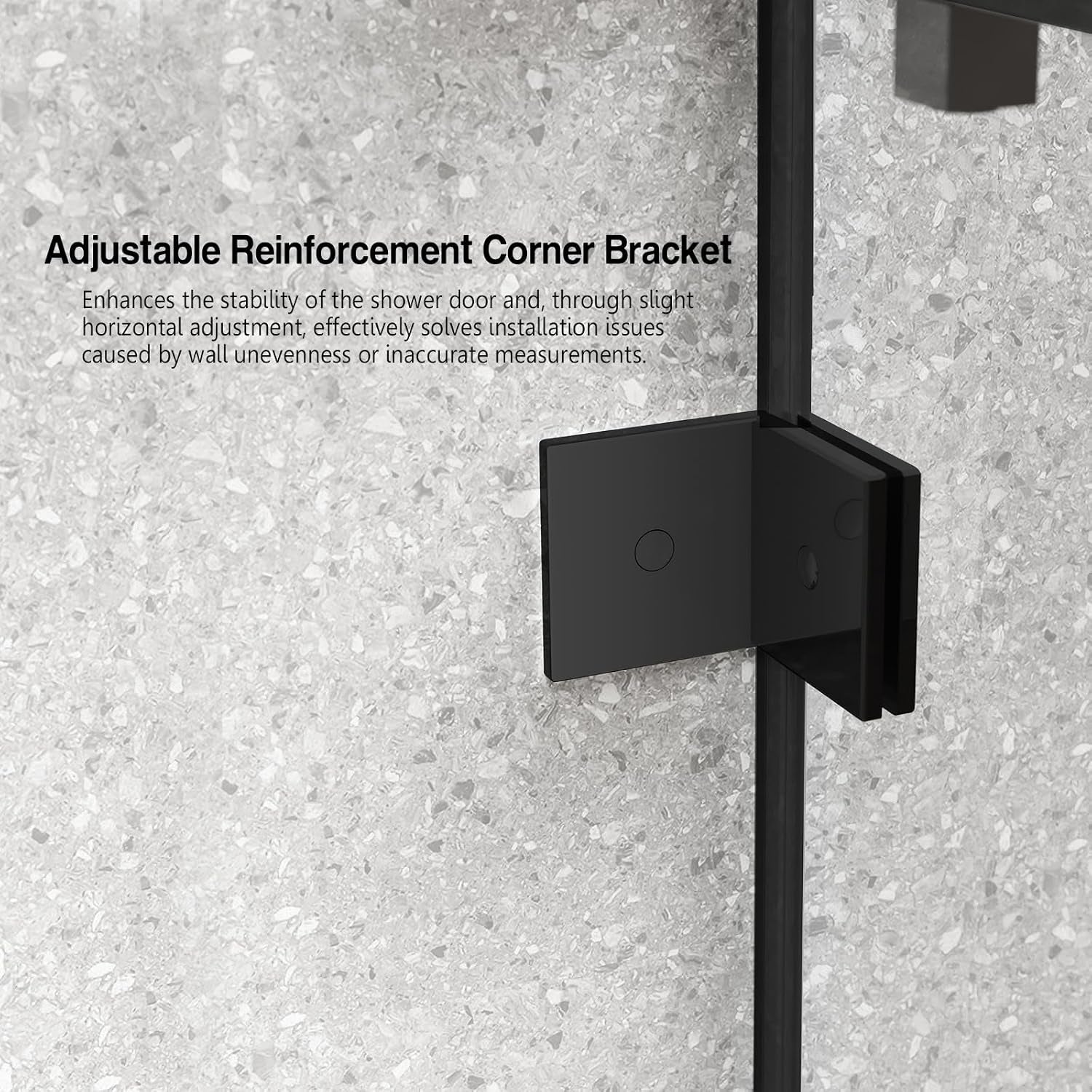 Frameless Sliding Shower Door 50-54" W X 76" H, Matte Black