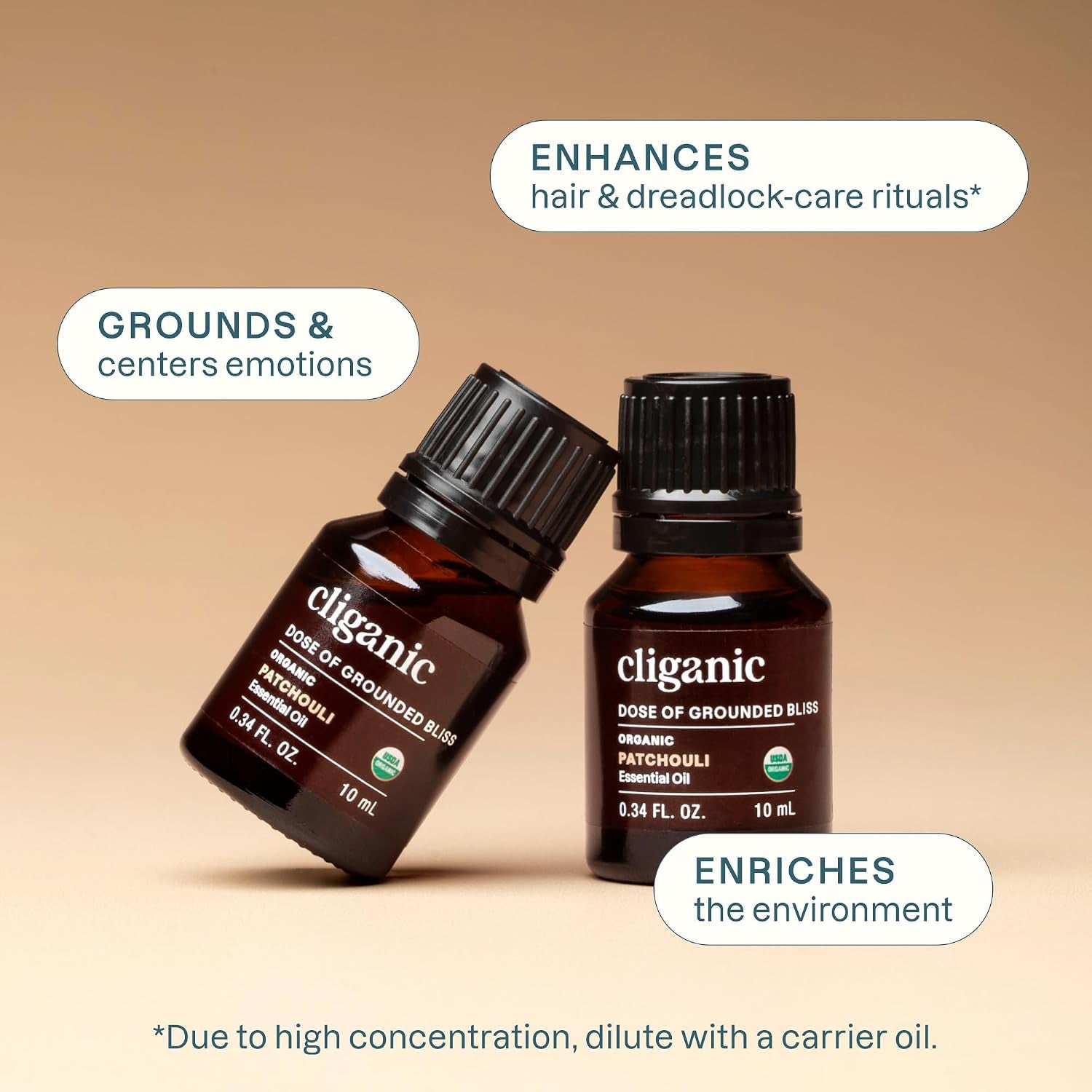 Organic Patchouli Essential Oil for Diffuser, 100% Pure,1 Fl Oz
