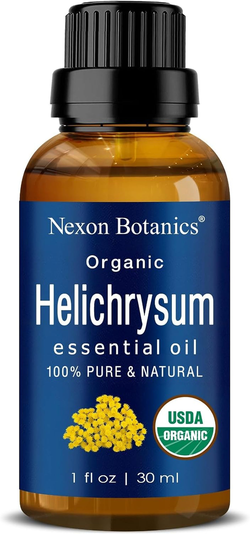 Organic Helichrysum Essential Oil 30 Ml - 100% Pure & Natural - Hexane Free
