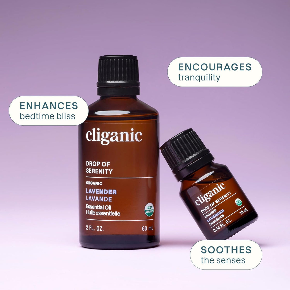 Organic Lavender Essential Oil for Diffuser, 100% Pure, 0.33 Fl Oz