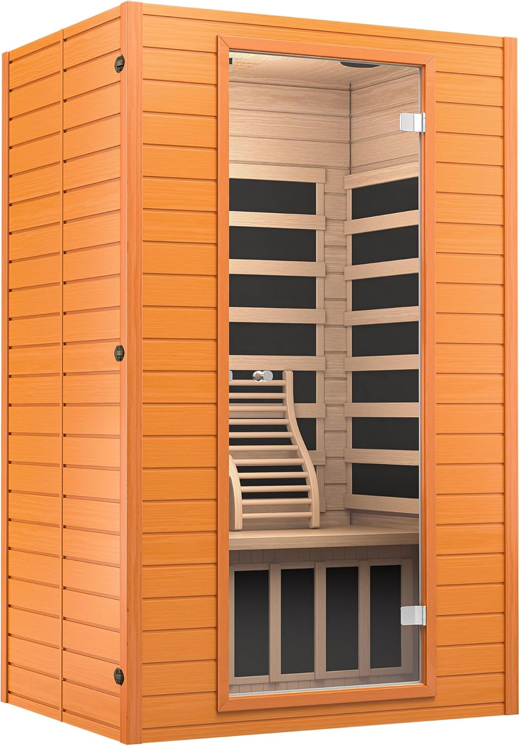 2 Person Sauna Low EMF FAR Infrared Sauna W/Red Light Therapy