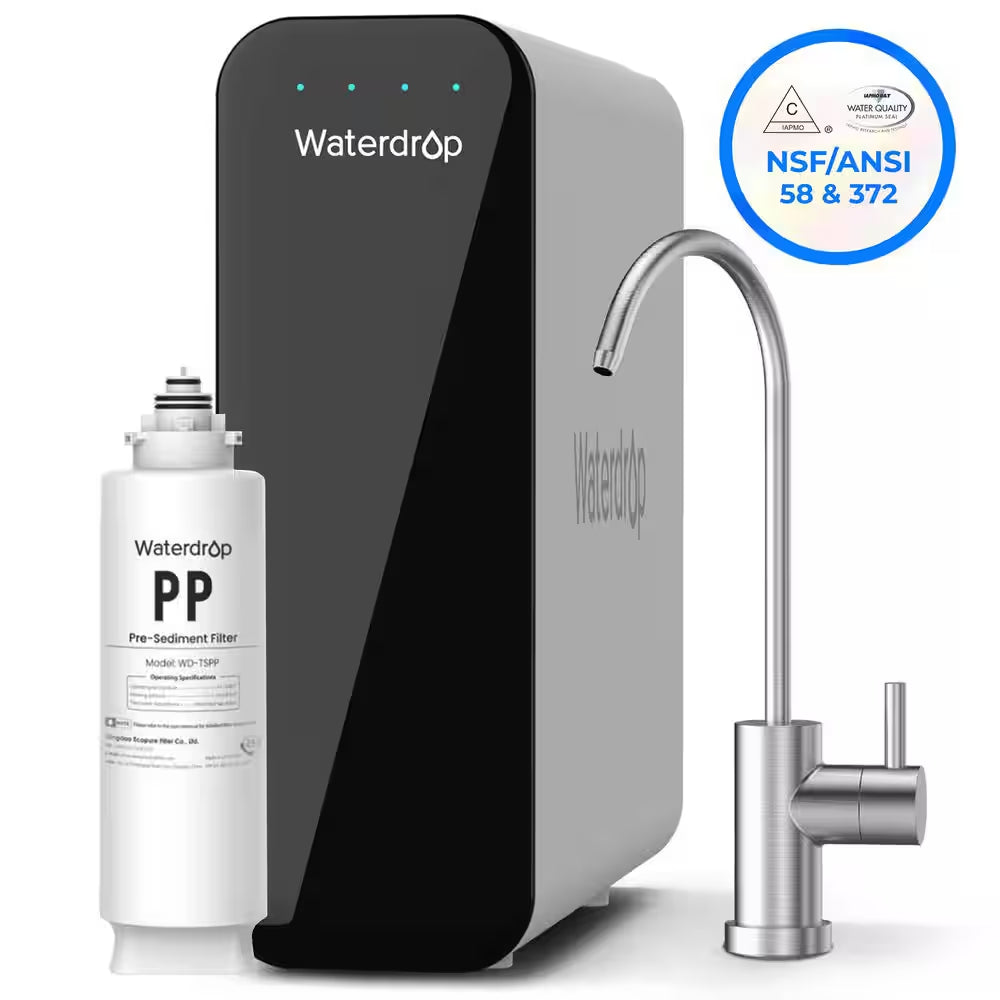 WD-TSU-W 0.01Μm Ultra-Filtration under Sink Water Filter System, 3-Stage, Smart Panel, Extra One PP Replacement Filter