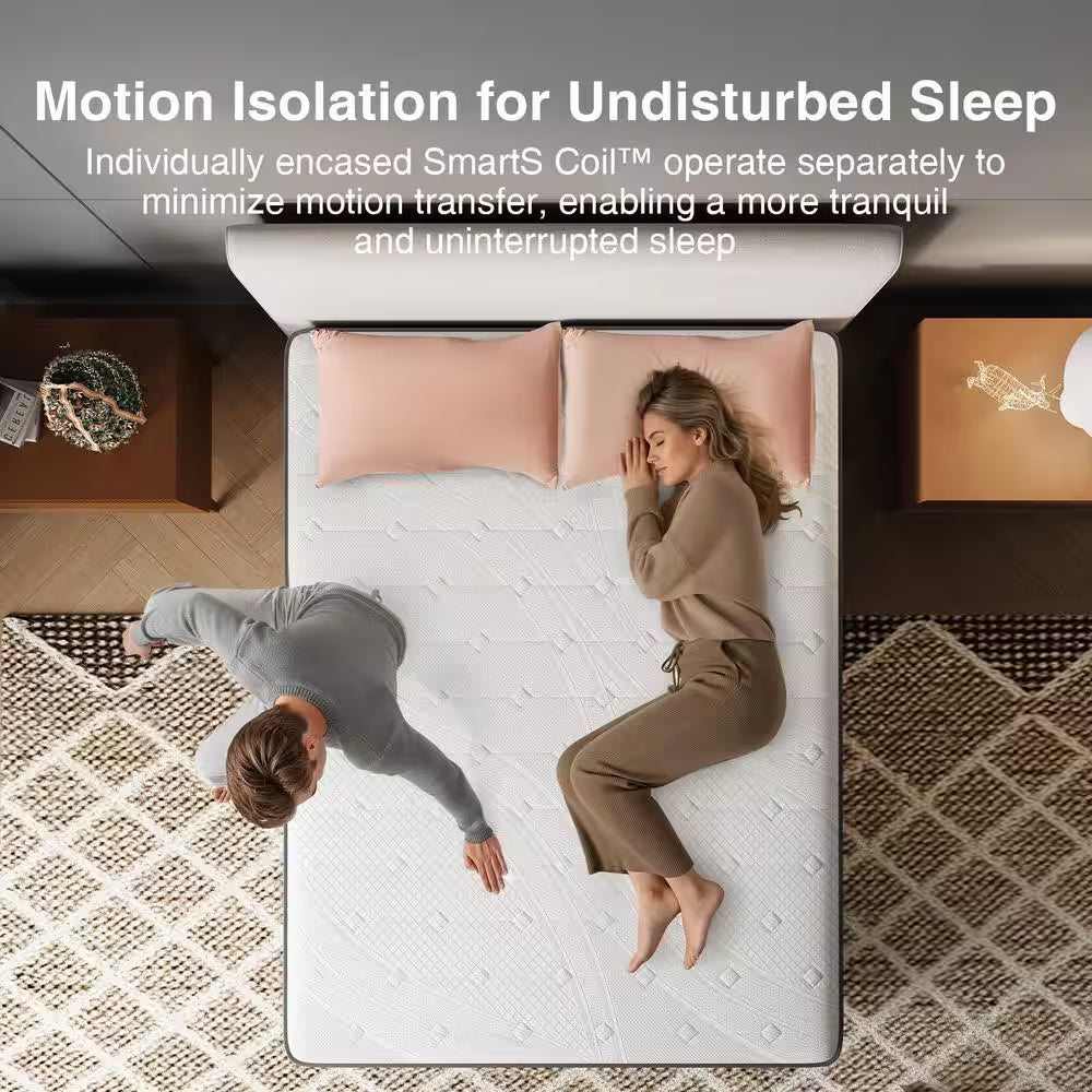 Classic Cool-Sleep Line California King Size Medium Hybrid Memory Foam and Innerspring 14In. Bed-In-A-Box Mattress