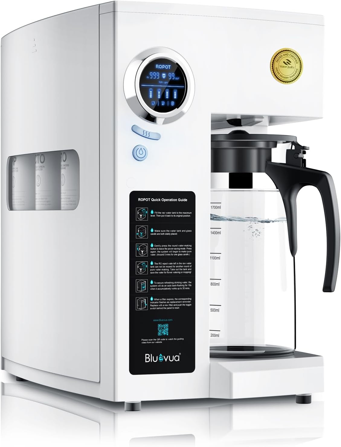 RO100ROPOT Countertop Reverse Osmosis Water Filter System