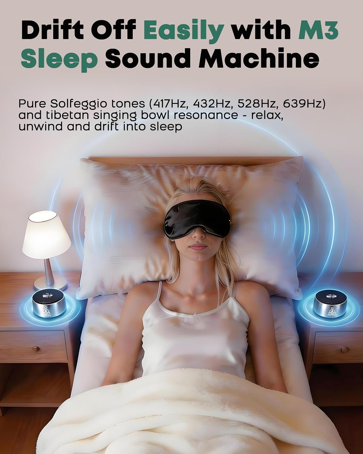 Sound Frequency Instruments, Meditation Tone TWS Machine- Solfeggio Bath Device for Yoga, Mindfulness, Singing Therapy System of Chakra Relaxation and Stress 5 Tones, 3 Timer Modes