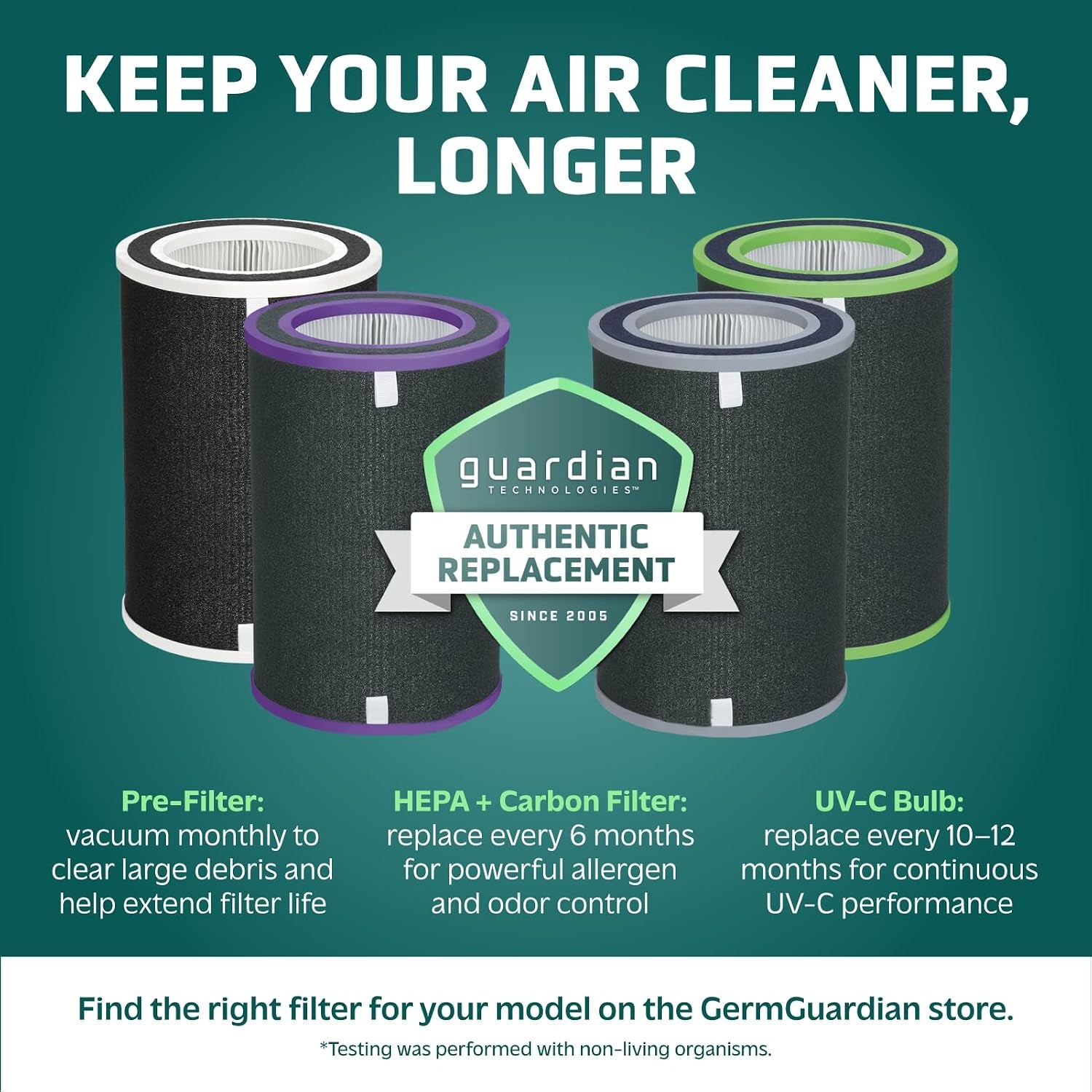 Airsafe+ XL Air Purifier for Bedroom and Home - UV-C - 360-Degree True HEPA Filter - Filters Pet Dander, Dust, Pollen, Smoke - Air Quality Monitor - AC3200 - Gray & White