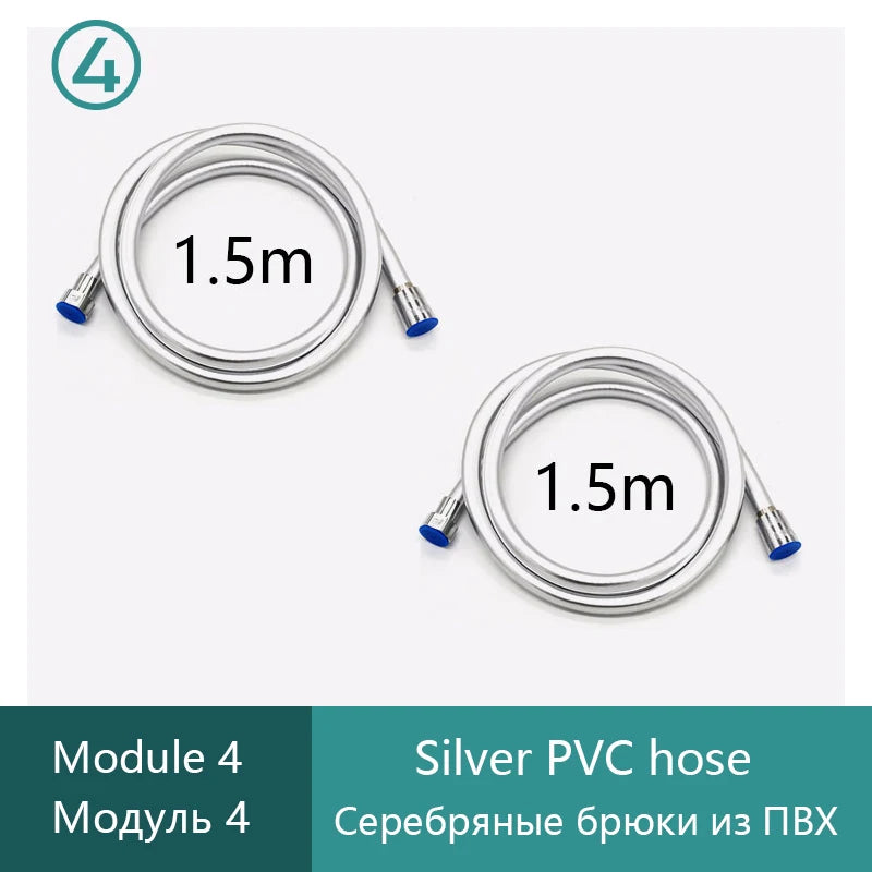 Gray Shower Set Bathroom Copper Shower System LED Digital Display Temperature Bathtub Shower Faucet DIY Shower Accessories Sets