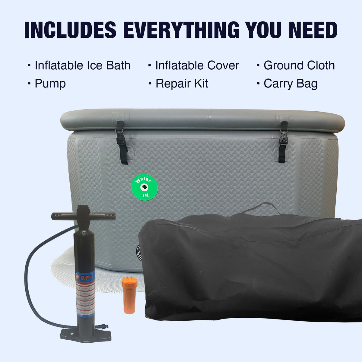 Inflatable Cold Ice Plunge Portable Bath Tub with Cover