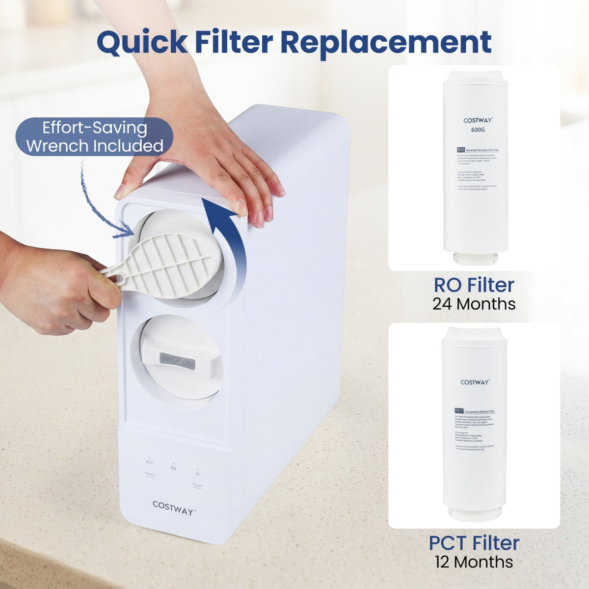800 GPD Tankless Reverse Osmosis Water Filter System