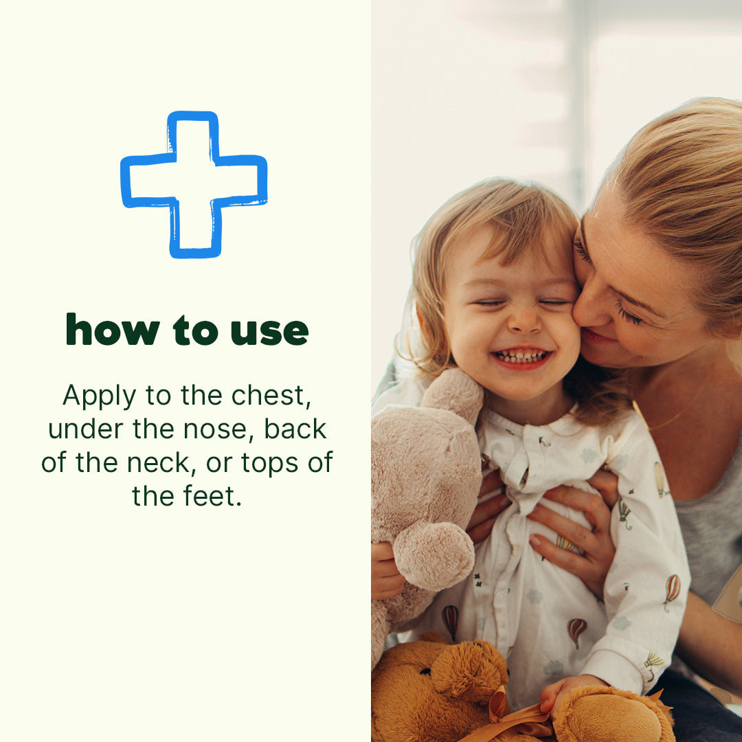 Instructional graphic with application icons alongside a photo of a mother kissing a smiling toddler holding teddy bears.