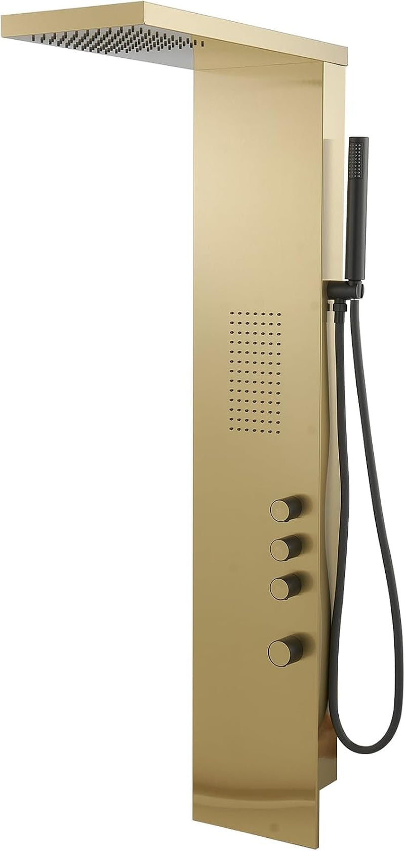 Shower Panel Tower System, Brushed Gold
