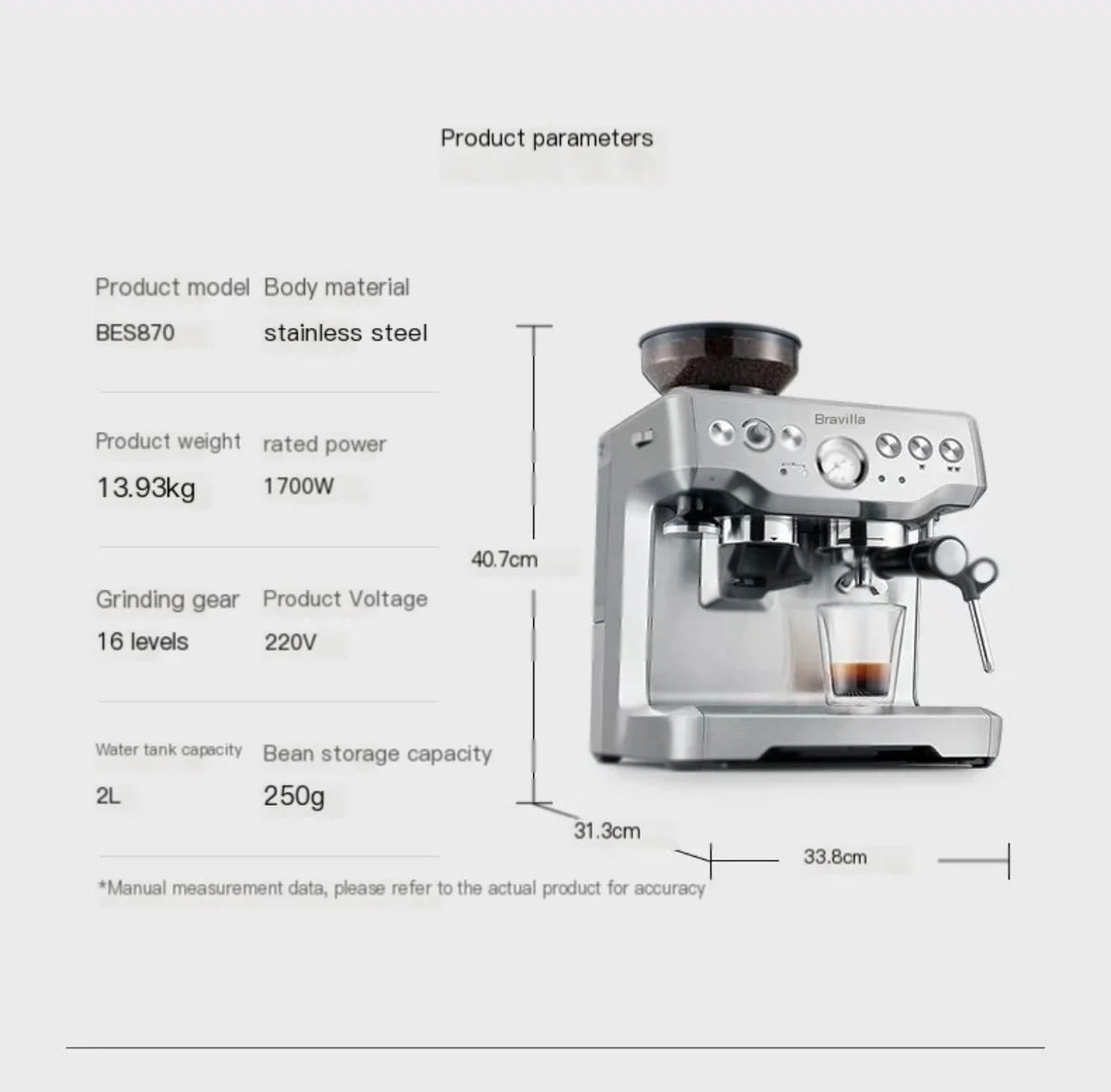 【Best-Selling】Authentic BREVILLE BES870XL BAR EXPRESS ESPRESSO MACHINE