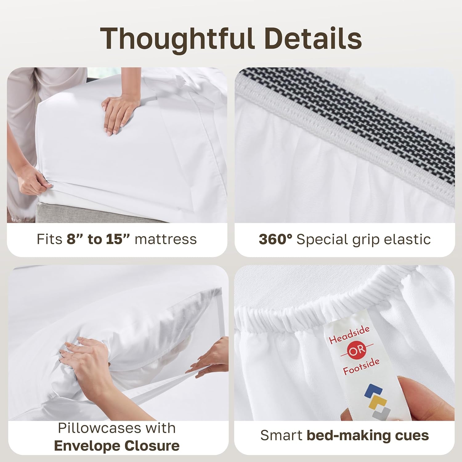 2 Pack Organic Cotton Queen Size Sheets Deep Pocket