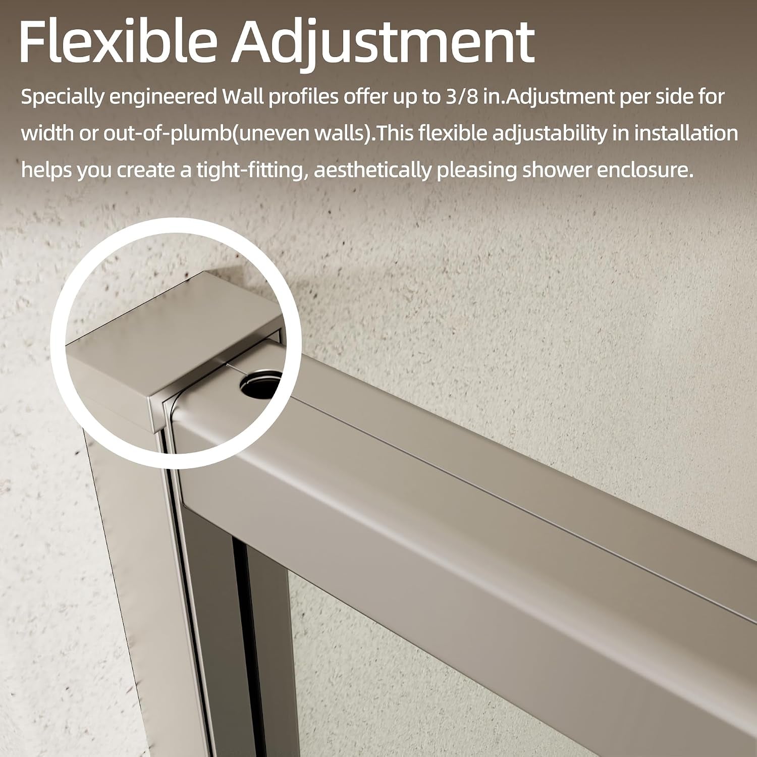 56-60" W X 71" H Pivot Swing Glass Shower Door,Chrome