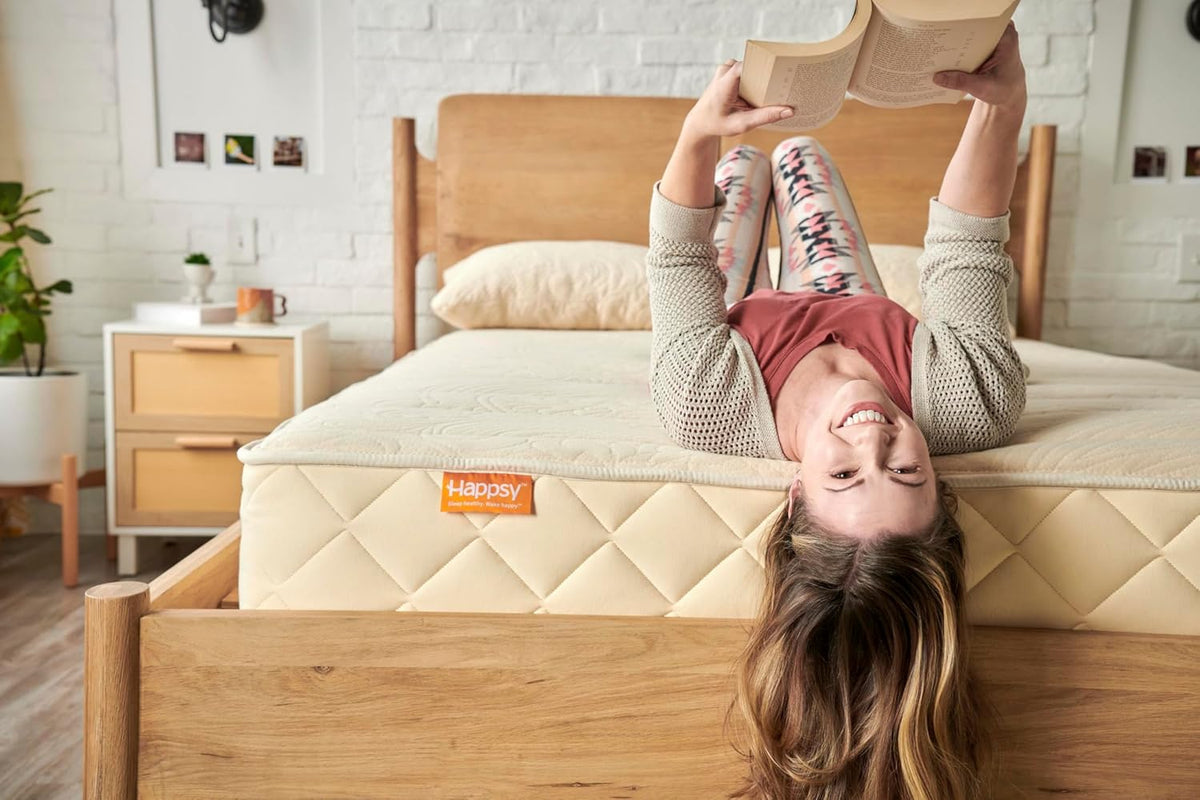 Organic King Mattress - 10 Inch Plush with Encased Coils - in Box for Pressure Relief & Comfortable Sleep - Naturally Cooling & Breathable Latex