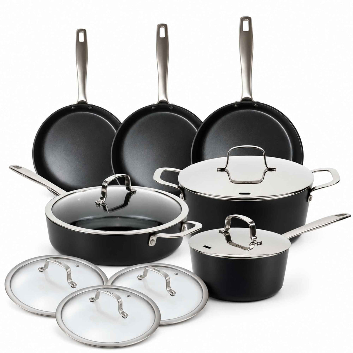 Ceramic Nonstick Cookware Set, 12-Piece