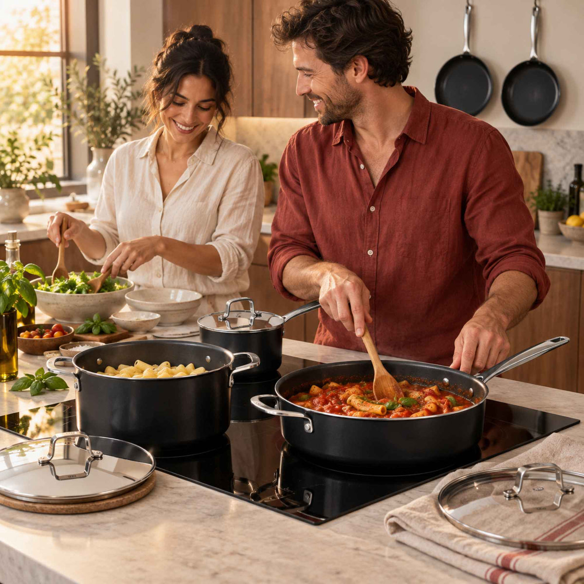 Ceramic Nonstick Cookware Set, 9-Piece