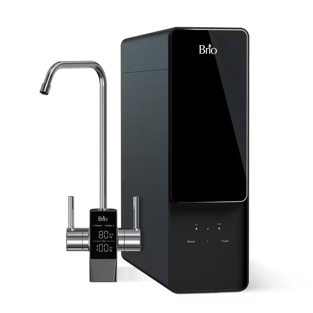 Aquus Reverse Osmosis 2-Stage Under-Sink Location Tankless Water Filter System, Smart Faucet 600 Gal. per Day 1.5:1