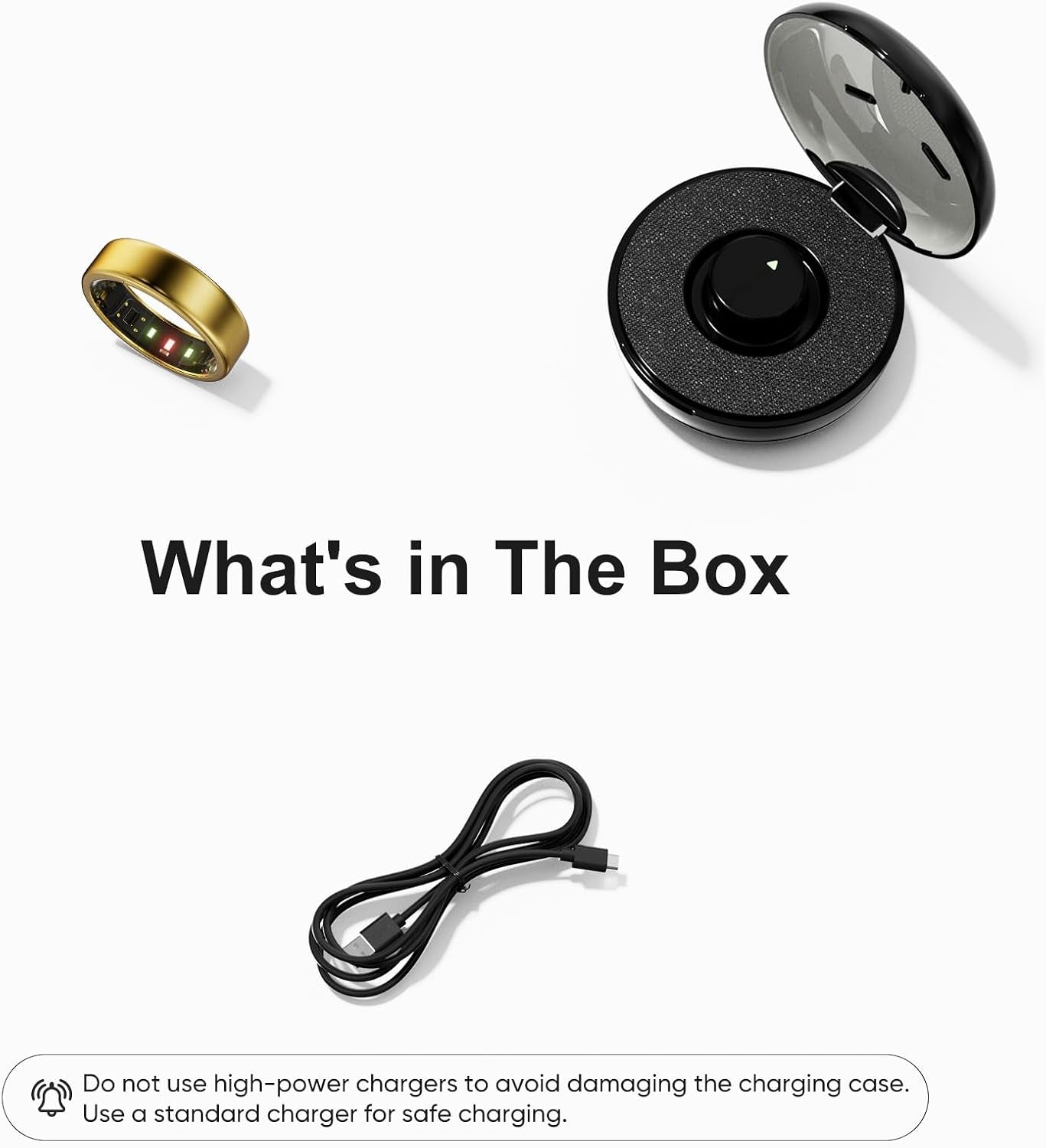 Titanium Smart Ring for Women & Men – Ultra-Light (2.7–3.2G), 4–6 Days Battery, 500Mah Case for 3 Recharges, Health & Fitness Tracker (Gold 9)