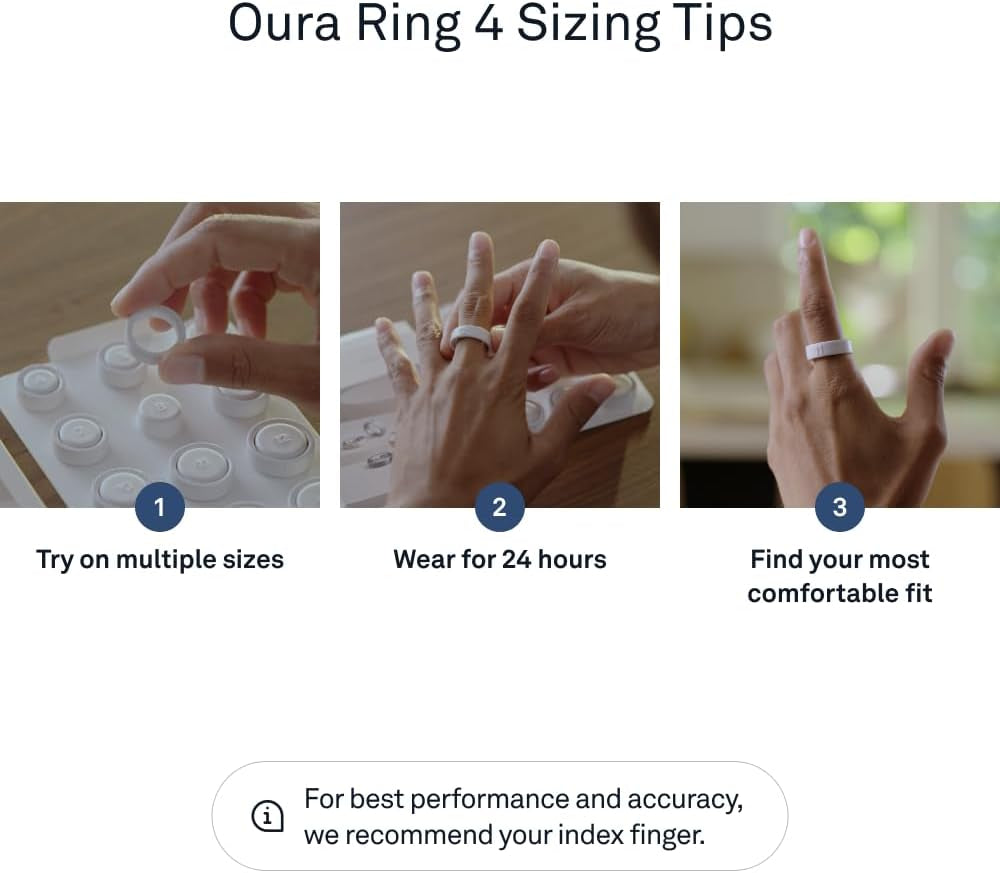 OURA Ring 4 Smart Ring - Black - Size 10