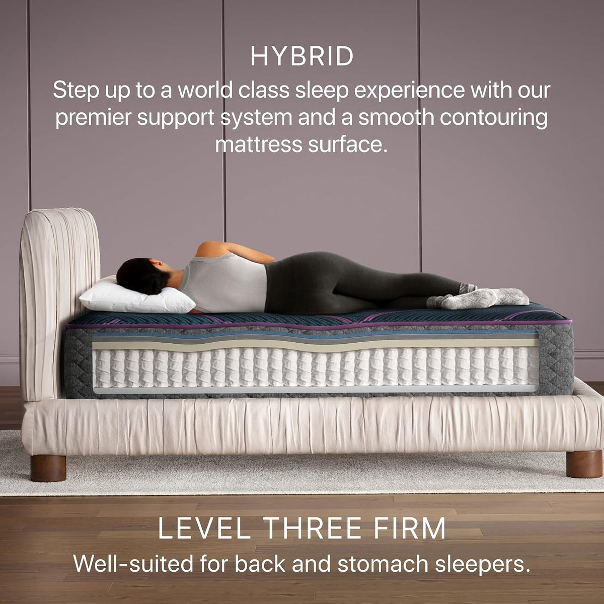 Beautyrest World Class Level Three Firm 13" Hybrid California King Mattress