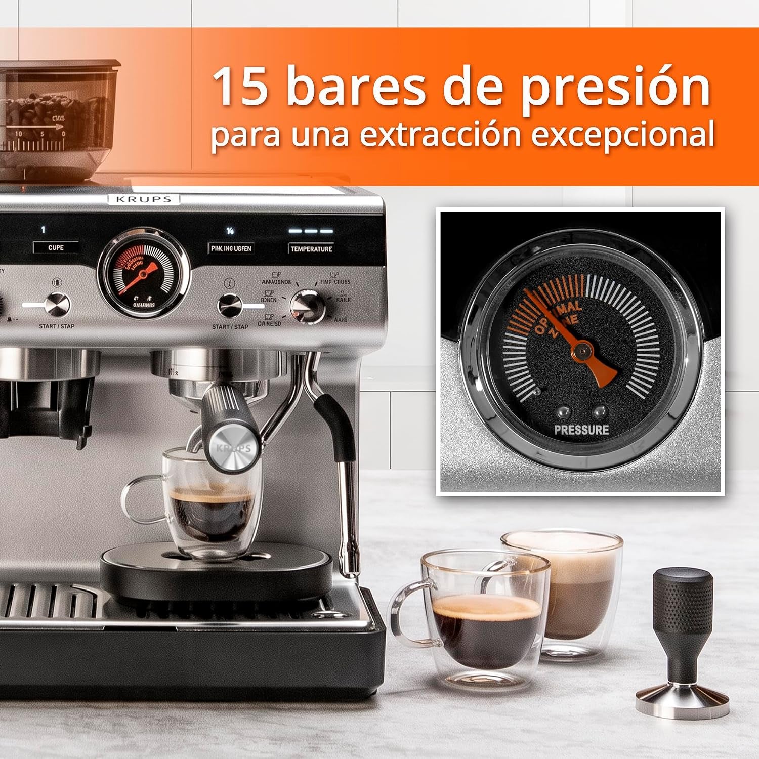 Barista Espresso Machine with Built-In Grinder, 30 Settings