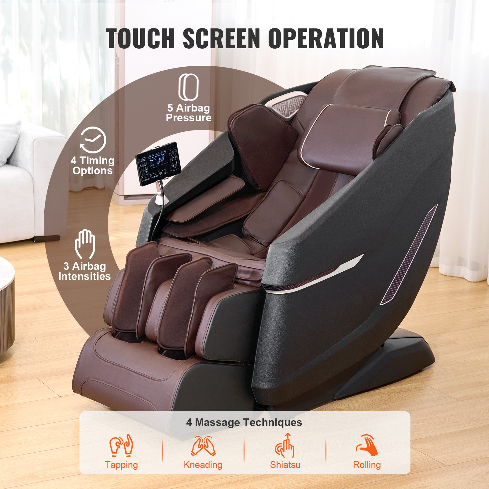 Full Body Massage Chair Zero Gravity 3D Shiatsu Recliner with Sl-Track