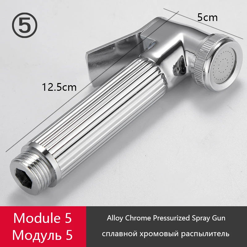 Gray Shower Set Bathroom Copper Shower System LED Digital Display Temperature Bathtub Shower Faucet DIY Shower Accessories Sets