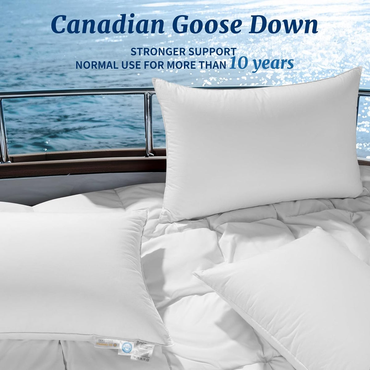 Canadian Luxury Goose down Pillow Queen Size - 900 Fill Power