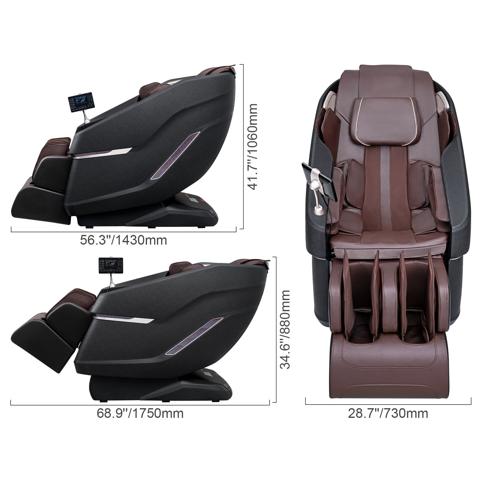 Full Body Massage Chair Zero Gravity 3D Shiatsu Recliner with Sl-Track