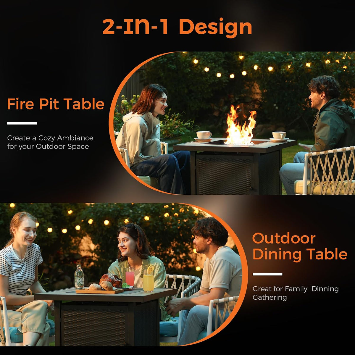 50000 BTU Propane Fire Pit for Outdoor