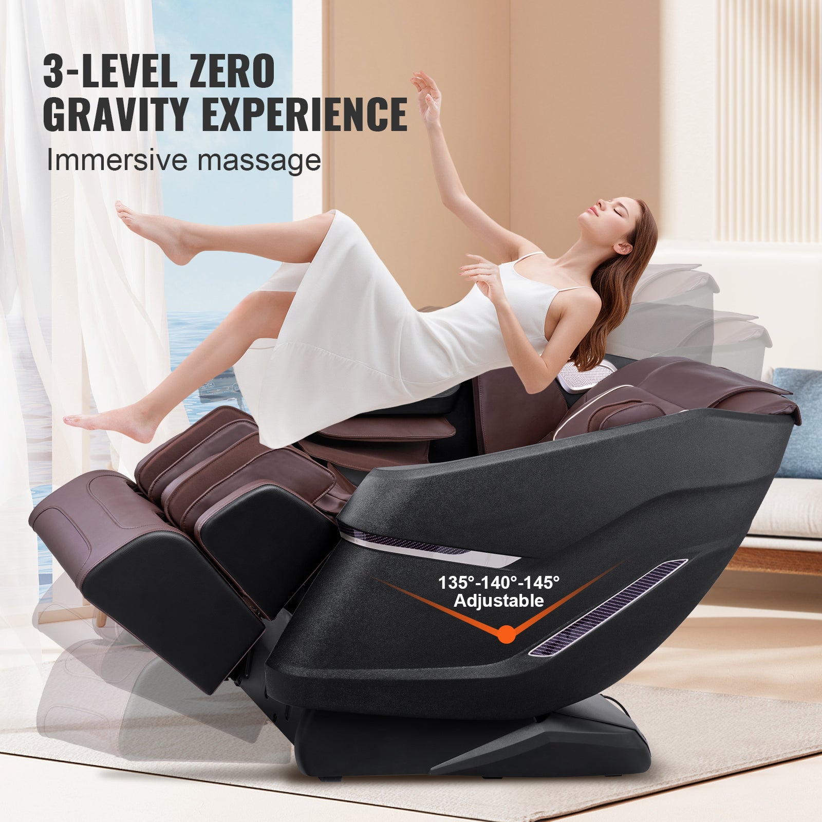 Full Body Massage Chair Zero Gravity 3D Shiatsu Recliner with Sl-Track
