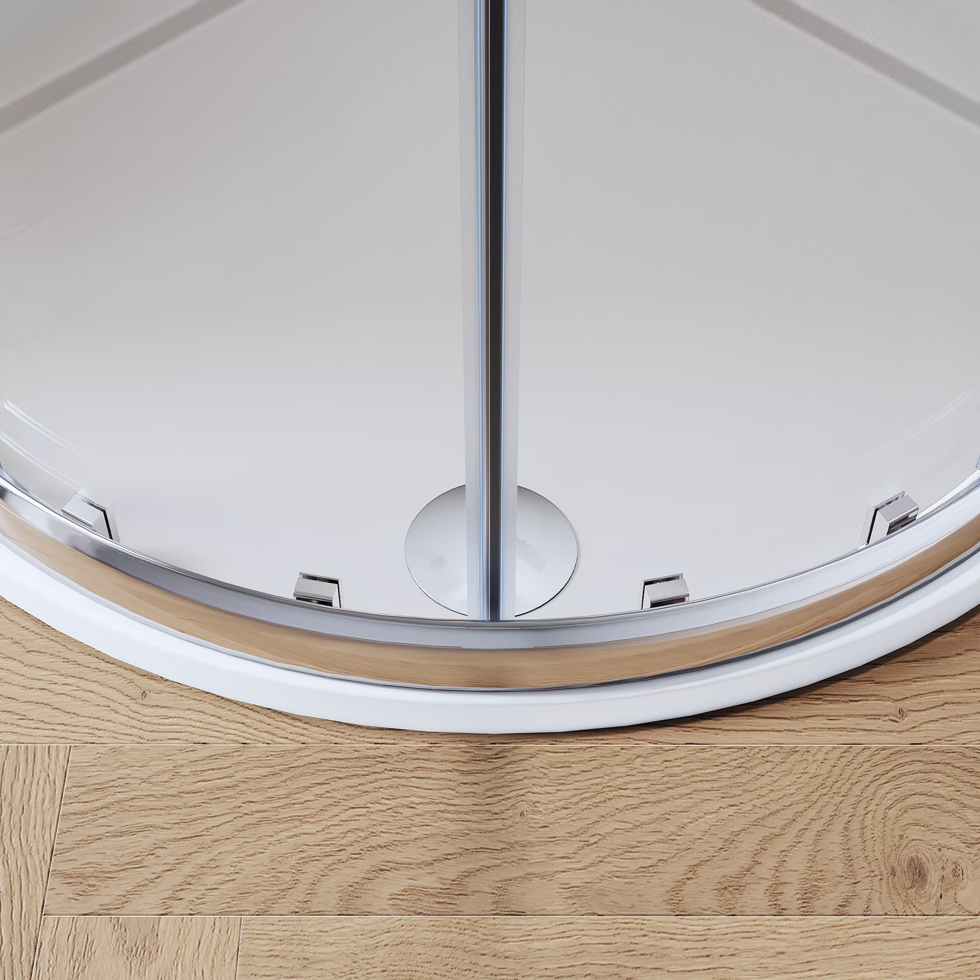36.7"×36.7"×72" Neo-Round Corner Sliding Shower Enclosure with Chrome Finish