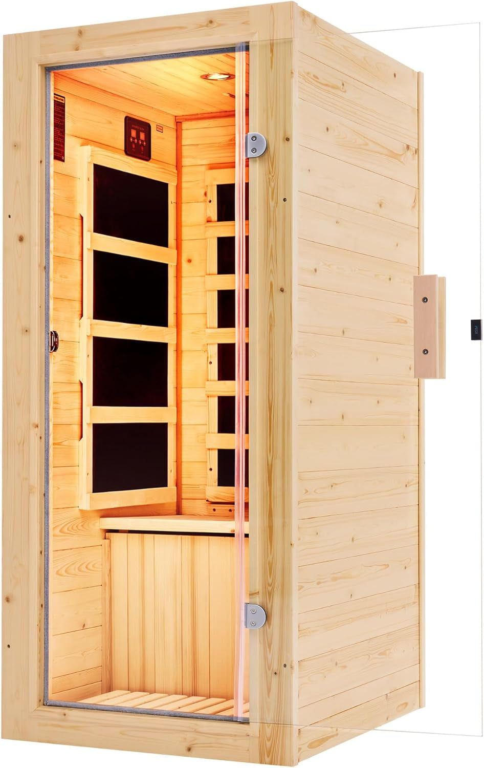 1 Person Infrared Sauna, Infrared Sauna for Home & Gym, Low EMF 110V