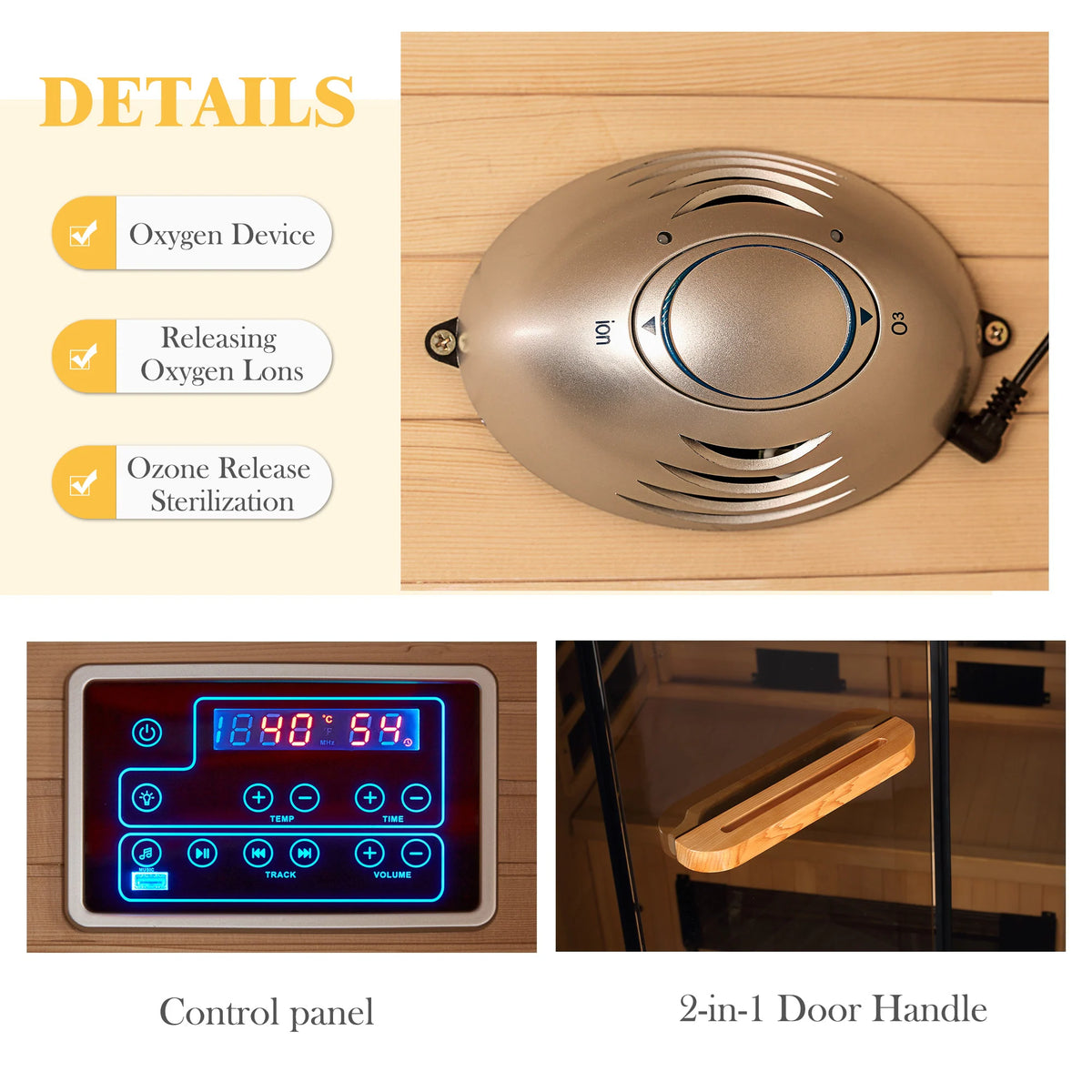 Infrared & Steam Sauna (Varied Sizes & Shapes)