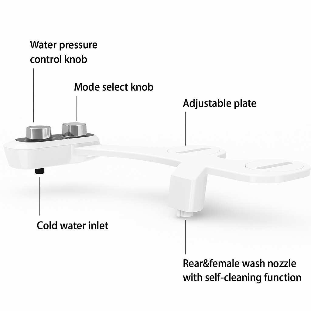 Radiocraft DuoStream Luxe Bidet Attachment