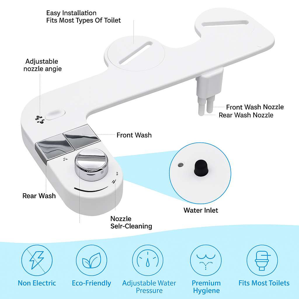 AureliLux EliteStream Pro Bidet Attachment