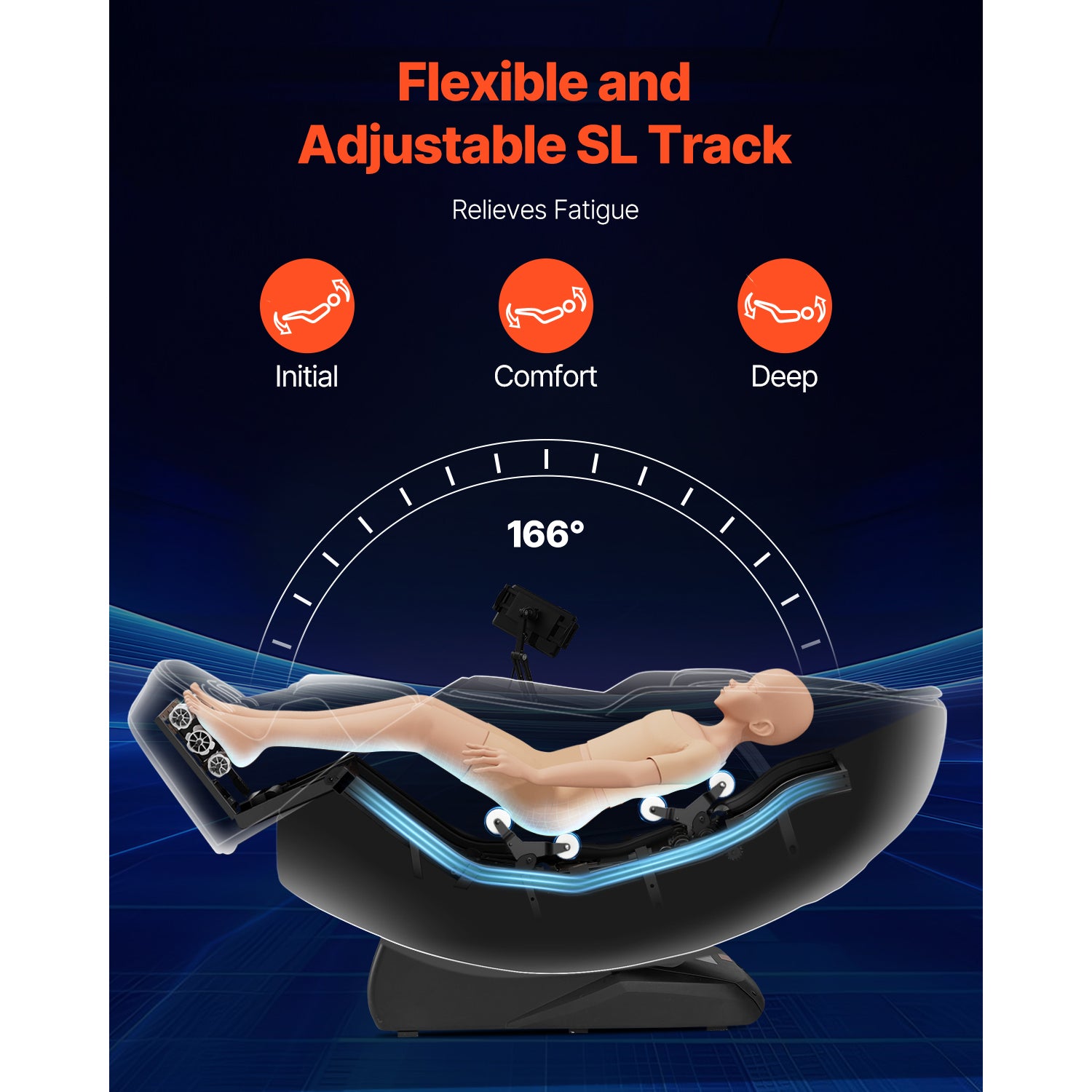 Full Body Massage Chair Zero Gravity 3D Shiatsu Recliner with Sl-Track