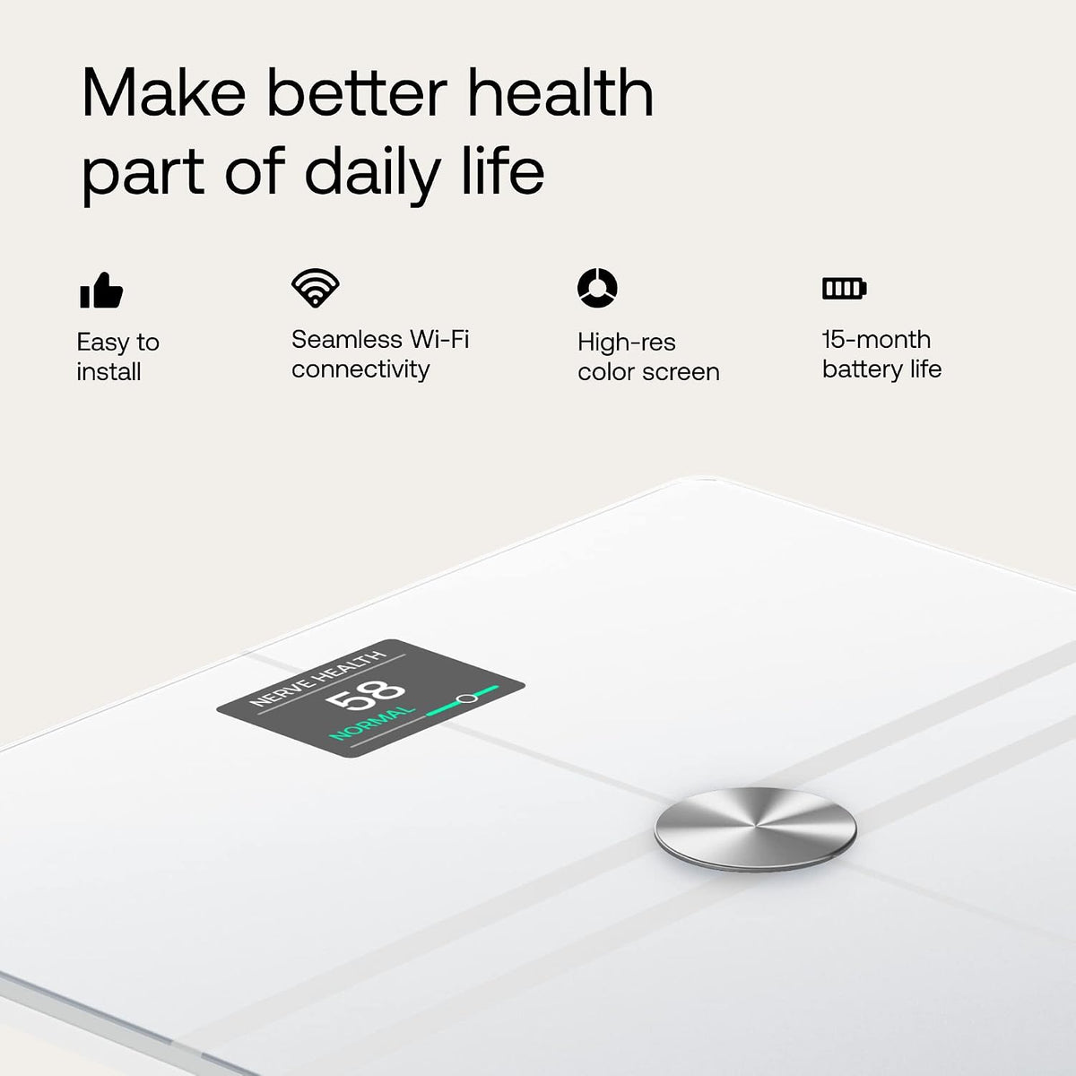 WITHINGS Body Comp WLAN Smart Scales with Full Body Analysis Including Fat Content, Muscle Mass, Bone Density, Visceral Fat, Digital Personal Scales/Body Fat Scales with Bluetooth