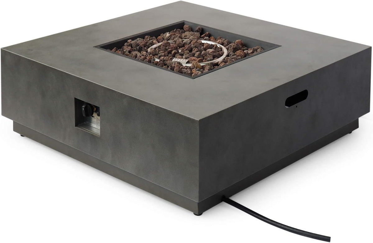 Wellington Outdoor 50,000 BTU Square Fire Pit (No Tank Holder) - Concrete Finish