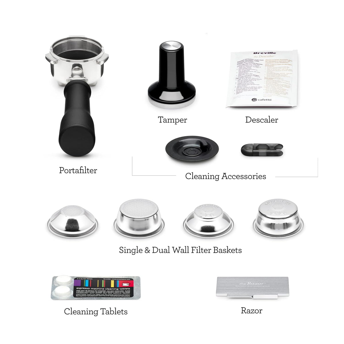 Breville BES500BTR Bambino plus Espresso Machine, Black Truffle