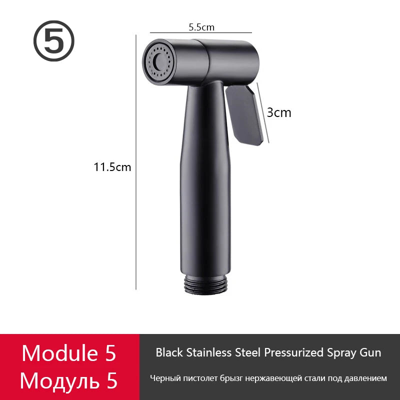 Gray Shower Set Bathroom Copper Shower System LED Digital Display Temperature Bathtub Shower Faucet DIY Shower Accessories Sets