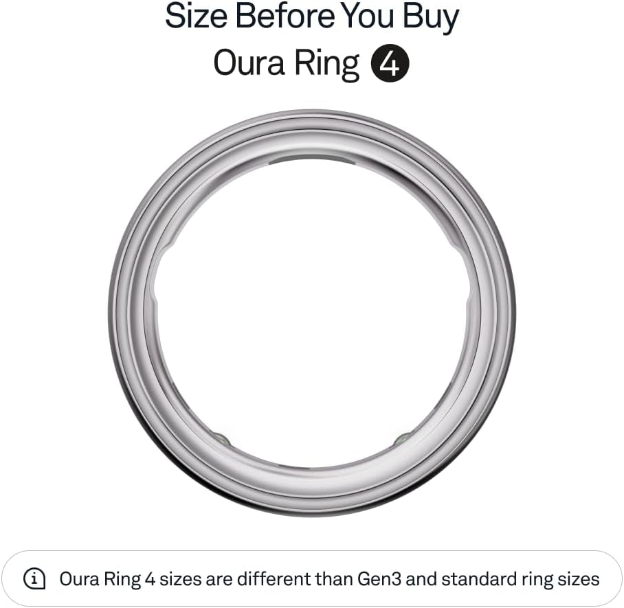 OURA Ring 4 Smart Ring - Silver - Size 7
