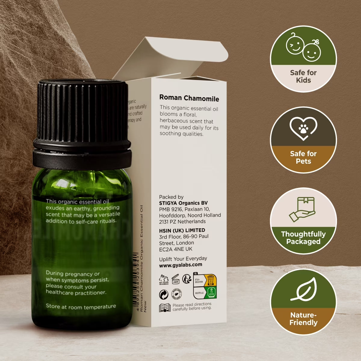 Organic Roman Chamomile Essential Oil - 0.34 Fl Oz - for Skin, Hair, Diffuser, Aromatherapy, DIY Candle Making Scents
