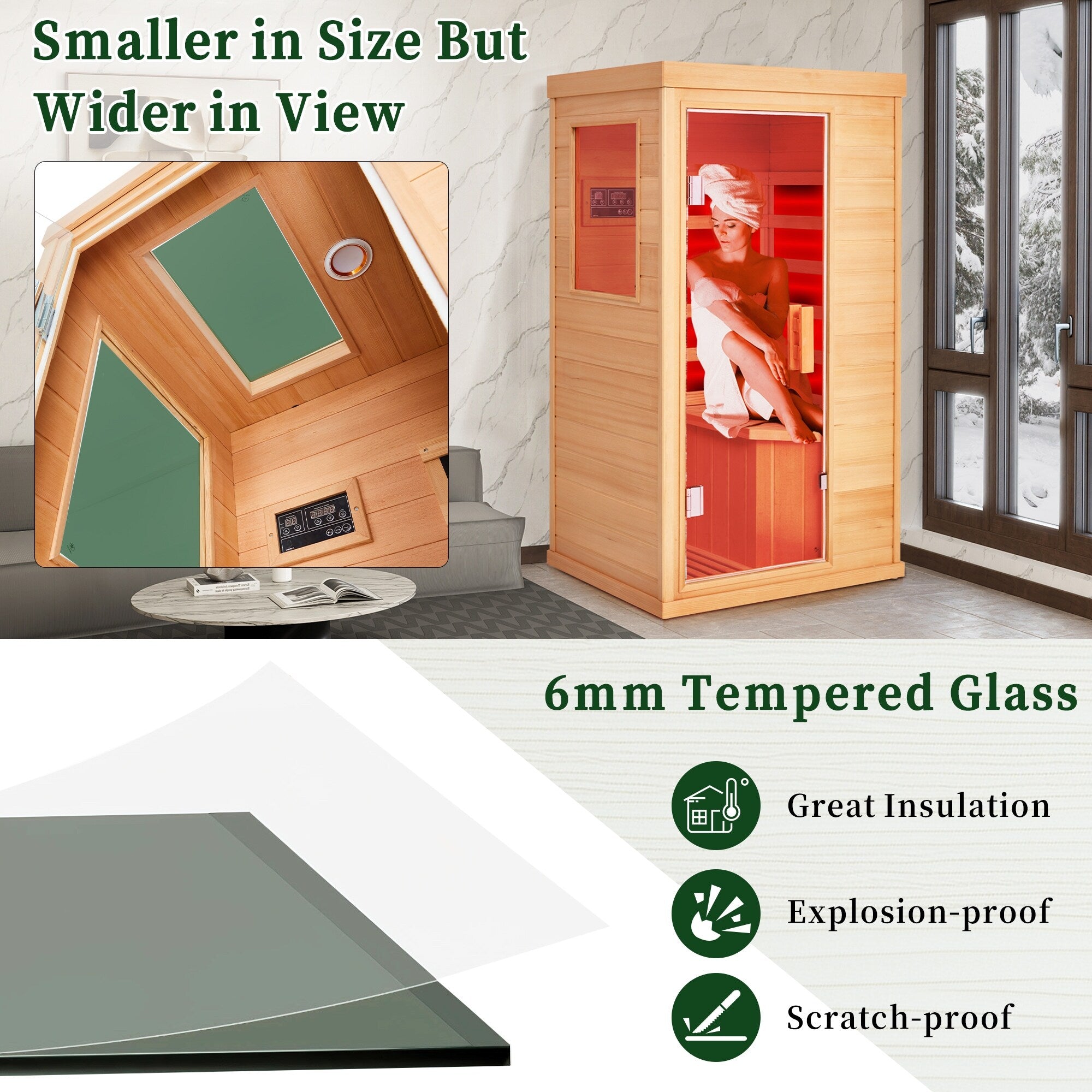 Infrared & Steam Sauna (Varied Sizes & Shapes)